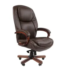 Кресло руководителя Сhairman 408, мультиблок, кожа+PU, коричневое