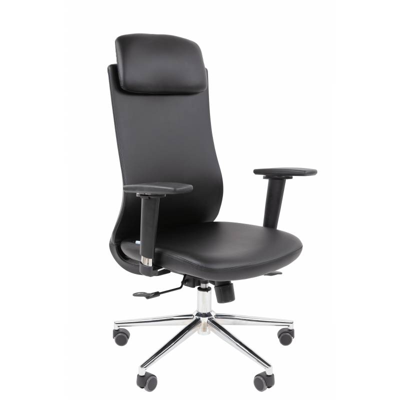 Кресло руководителя Chairman 500LUX Россия экокожа черный главное фото