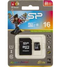 Флеш карта microSDHC 16Gb Class10 Silicon Power SP016GBSTHBU1V10-SP + adapter