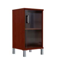 Шкаф-колонка низкая со стеклянной дверью B 411.5 Бургунди 475х450х920 