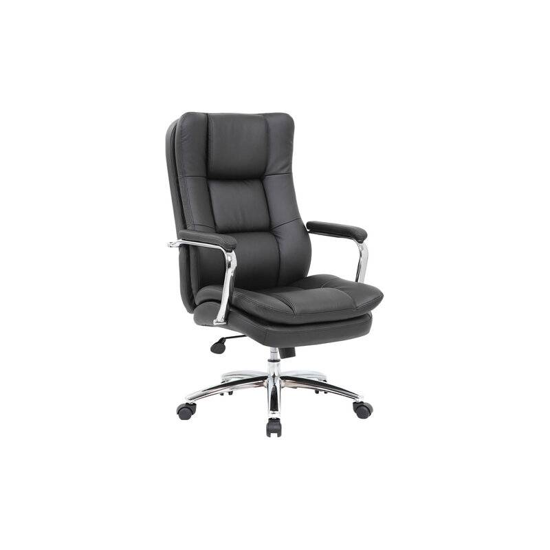 Кресло офисное  PREMIUM "Amadeus EX-507", экокожа, хром, черное главное фото